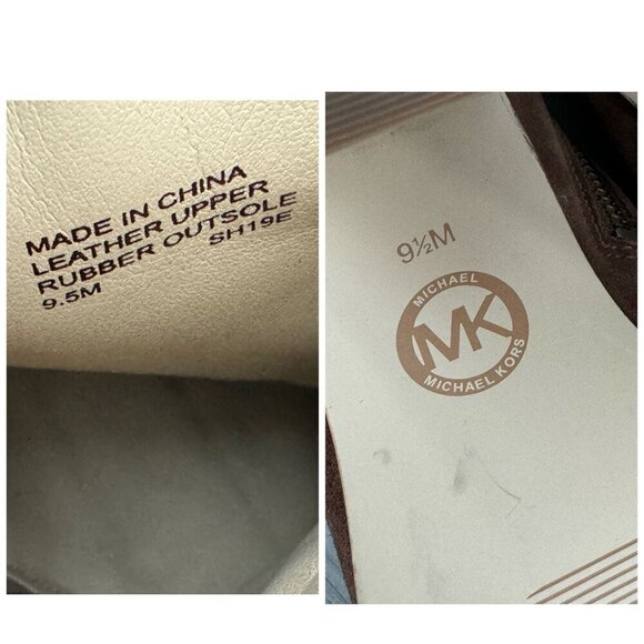 MICHAEL Michael Kors Adams Cutout Buckle Booties in Brown Tan Size 9.5M - Picture 10 of 14